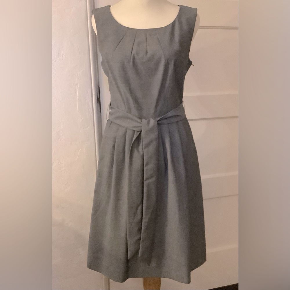 NWOT fitted cotton classic Sundress gathered waist w/ belt and swing skirt, Sz 6